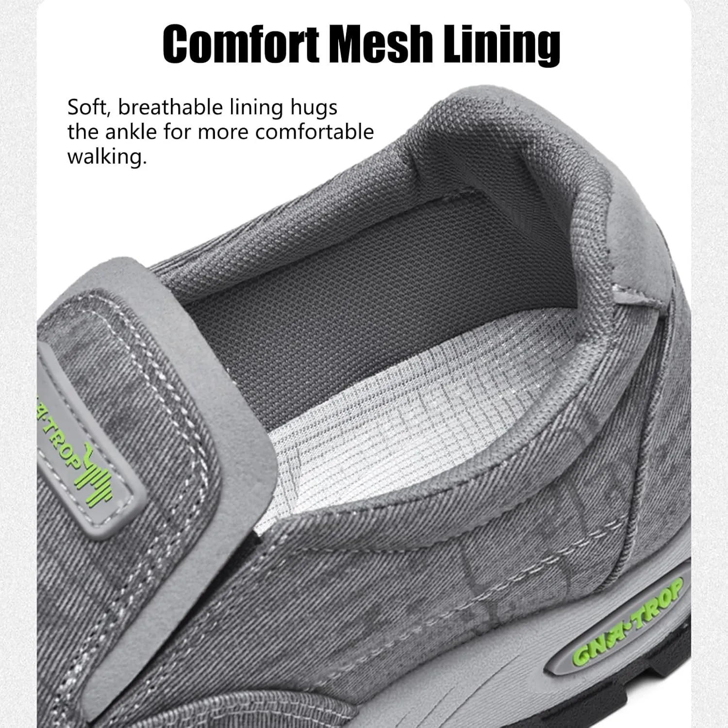 Men's Canvas Slip-on Orthopedic Loafers,Outdoor Breathable Non-Slip Fashion Flats Driving Sneakers Casual Walking Boat Shoes