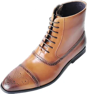 Men's Dress Oxford Shoes Classic Lace Up Formal Shoes，Men's Side Zipper High Top Brogue