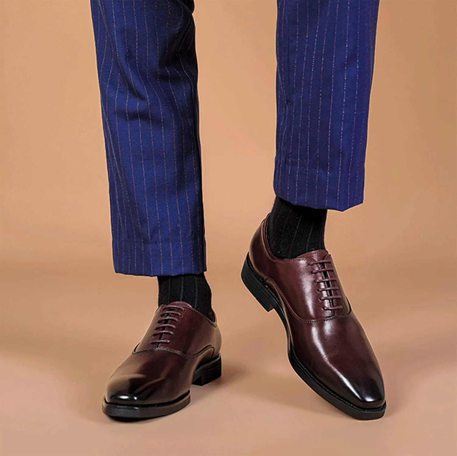 Men's Dress Shoes Formal Oxford Shoes Classic Lace Up Derby Shoes B-US6-6.5/UK5-5.5/EU38