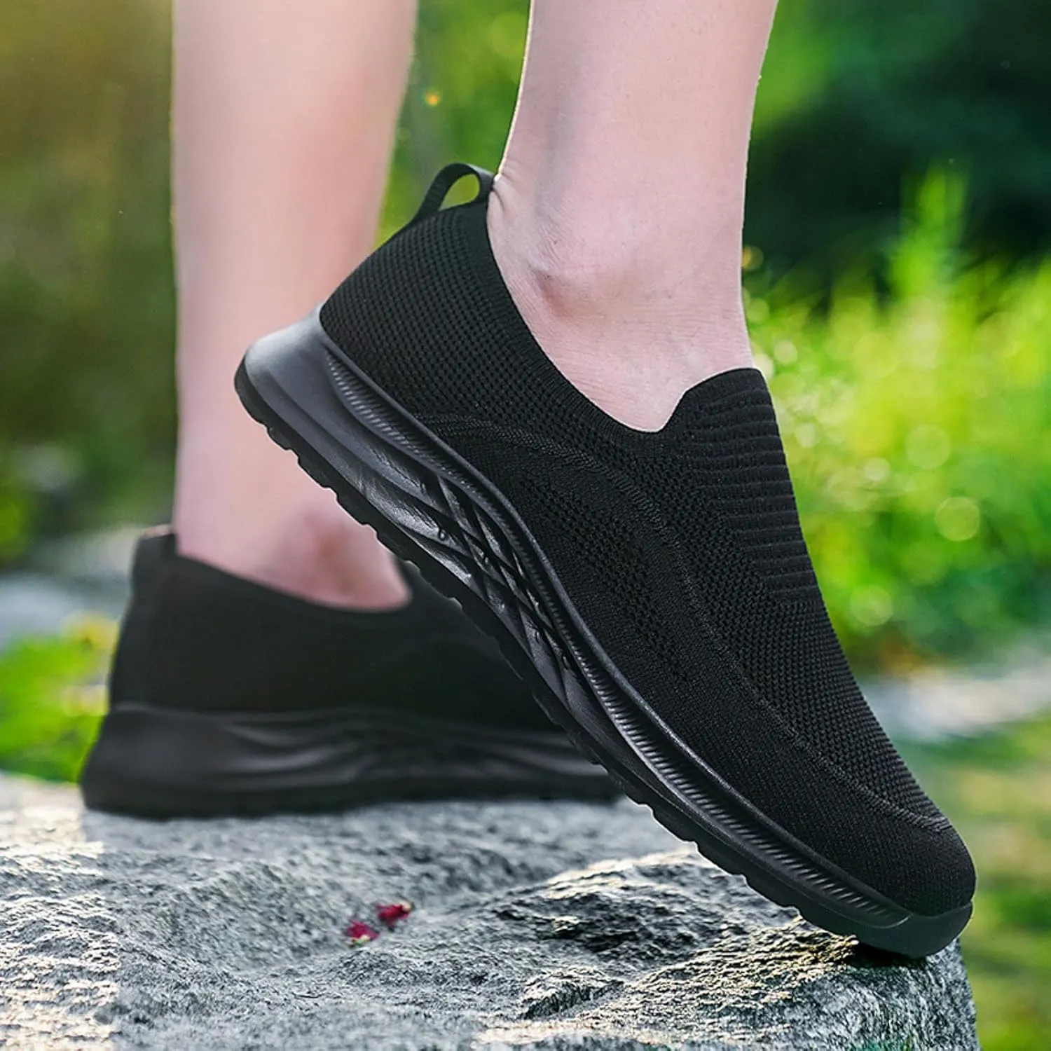 Men's Fashion Versatile Walking Shoes Comfortable Lightweight Casual Walking Shoe Soft Flat Soled Elderly Shoes