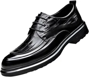 Men's Handmade Leather Cap Toe Oxfords Lace Up Dress Shoes Business Casual Modern Work Wedding Shoes Breathable Comfy Non Slip Rubber Sole Leather Shoe