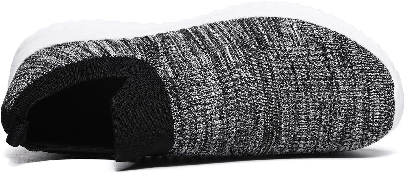 Mens Laceless Slip - on Mesh Knit Sneakers for Casual Athletic Walking & Running - Lightweight, Comfortable, Breathable