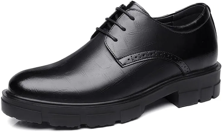 Men's Leather Shoes Casual Business Formal Oxfords Shoes Classic Modern Derby Shoes for Men