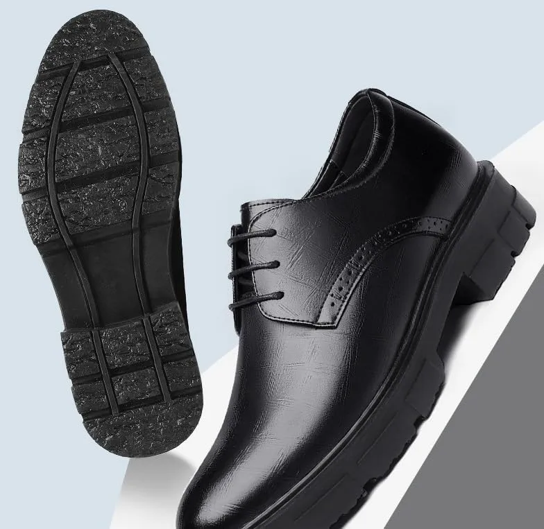 Men's Leather Shoes Casual Business Formal Oxfords Shoes Classic Modern Derby Shoes for Men
