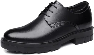 Men's Leather Shoes Casual Business Formal Oxfords Shoes Classic Modern Derby Shoes for Men
