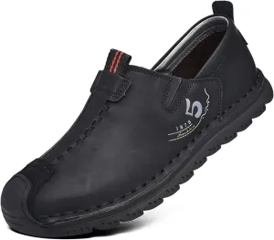 Men's Leather Shoes Casual Loafers Slip on Comfortable Walking Driving Shoes for Men