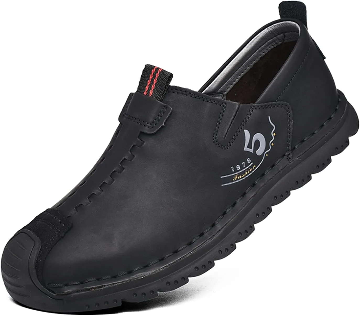 Men's Leather Shoes Casual Loafers Slip on Comfortable Walking Driving Shoes for Men