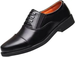 Men's Leather Shoes, Lace up Breathable Business Dress Men Shoes outdoor brogue Hand Grab Pattern Casual Leather Shoes Men