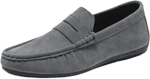Mens Leather Slip On Loafers Comfortable Casual Shoes for Men Lightweight Breathable Business Wedding Travel Walking Driving Shoes