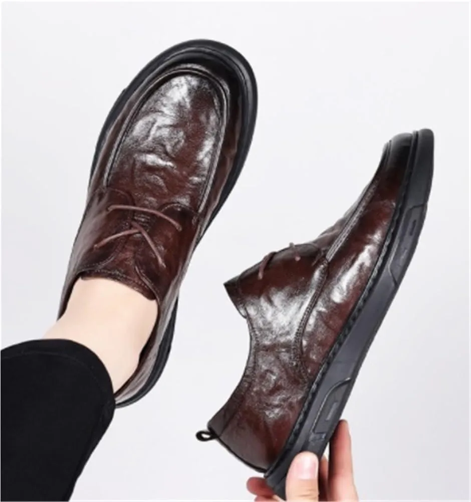 Men's Oxford Formal Dress Shoes Breathable Comfy Non Slip Rubber Sole Leather Business Casual Prom Wedding Suit for Men