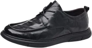 Men's Oxford Formal Dress Shoes Breathable Comfy Non Slip Rubber Sole Leather Business Casual Prom Wedding Suit for Men