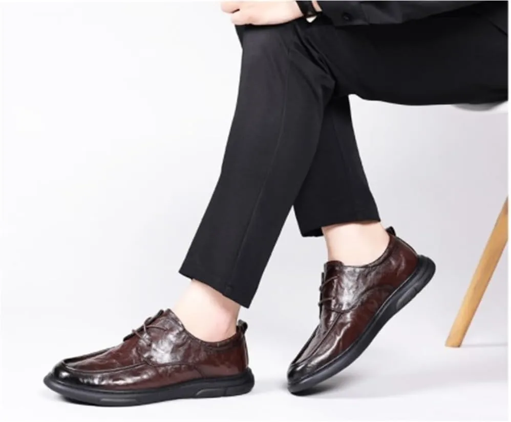 Men's Oxford Formal Dress Shoes Breathable Comfy Non Slip Rubber Sole Leather Business Casual Prom Wedding Suit for Men