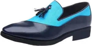Mens Oxfords Leather Dress Shoes Slip On Pointed Toe Derbys Classic Formal Business Dress Shoes