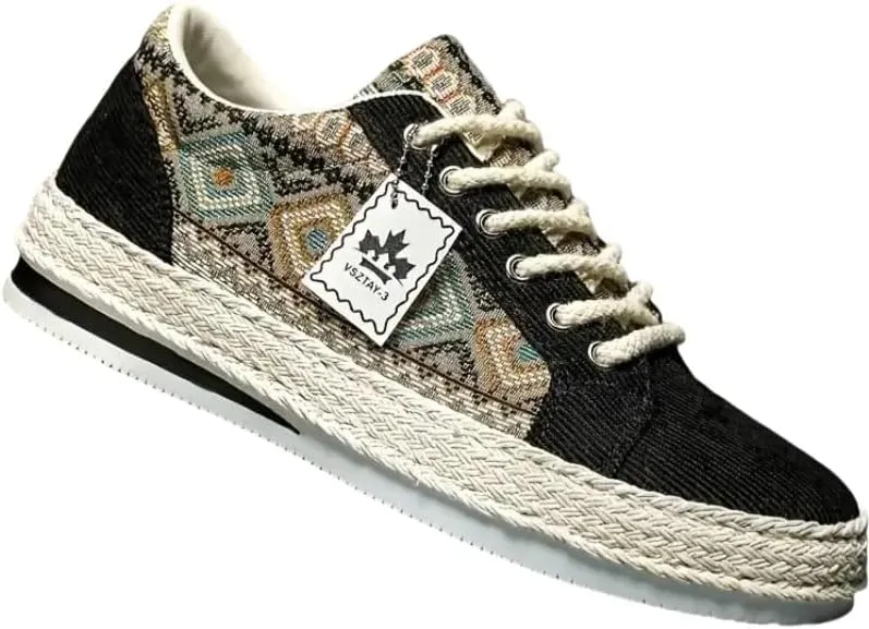 Men's Skateboard Shoes, Comfy Non Slip Breathable Rubber Sole Up Sneakers for Outdoor Activities