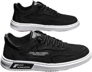 Men's Trendy Solid Skateboard Shoes with Adjustable Lace Non Slip Low Top Comfy for Outdoor Walking Jogging Traveling Spring Summer Autumn