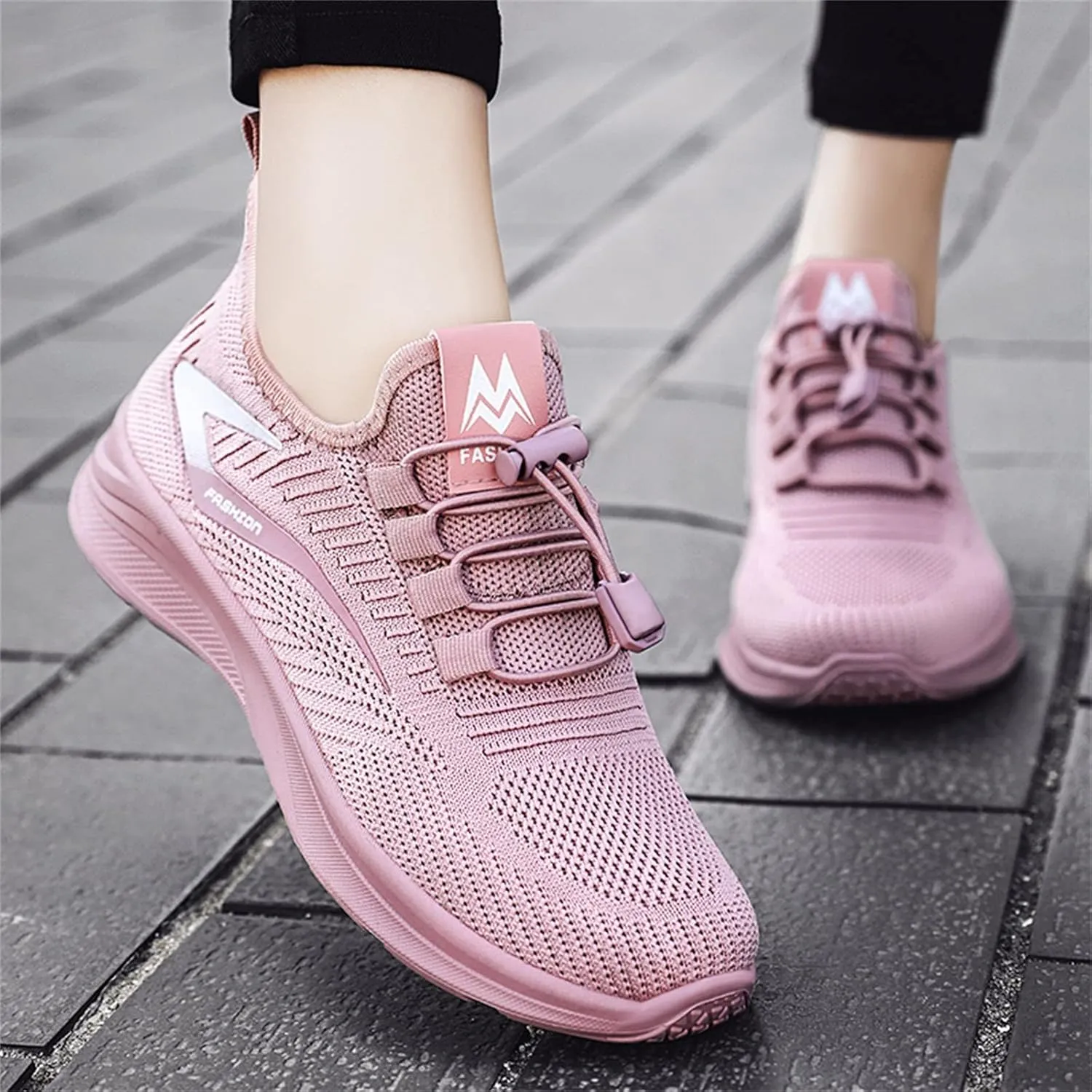 Orthopedic Shoes for Women Slip On Running Shoes Walking Breathable Mesh Knit Sneakers Low Top Comfortable Casual Shoes