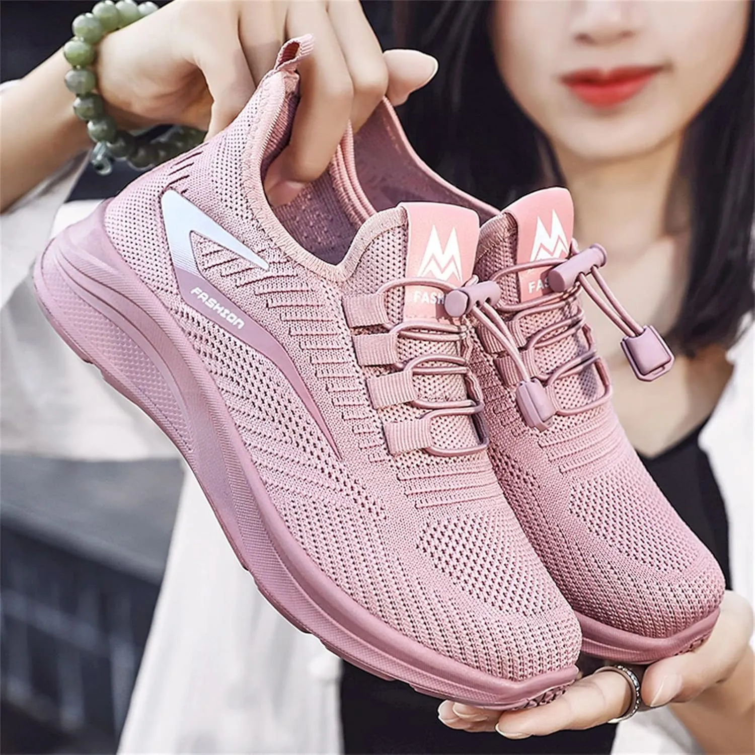 Orthopedic Shoes for Women Slip On Running Shoes Walking Breathable Mesh Knit Sneakers Low Top Comfortable Casual Shoes