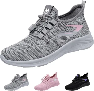 Orthopedic Shoes for Women Slip On Running Shoes Walking Breathable Mesh Knit Sneakers Low Top Comfortable Casual Shoes