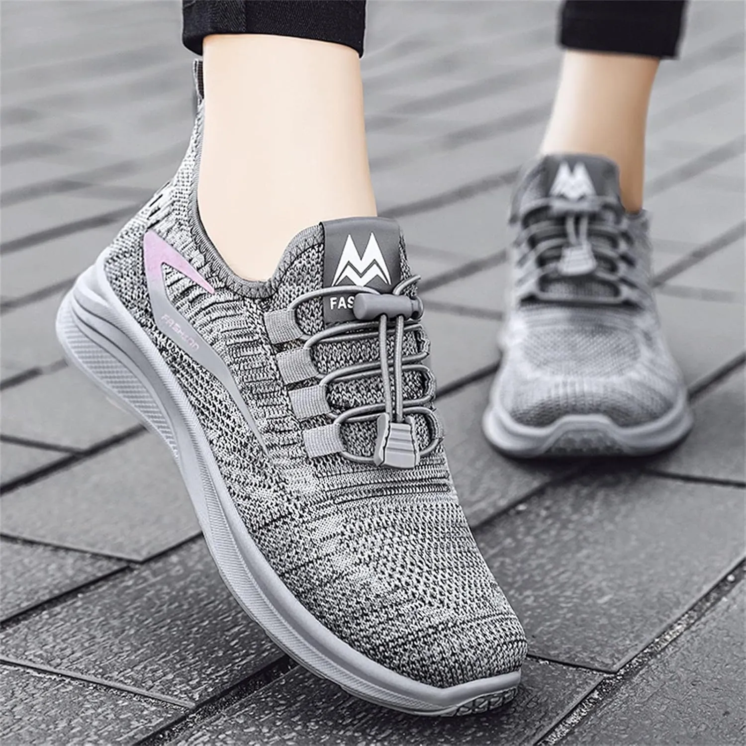 Orthopedic Shoes for Women Slip On Running Shoes Walking Breathable Mesh Knit Sneakers Low Top Comfortable Casual Shoes