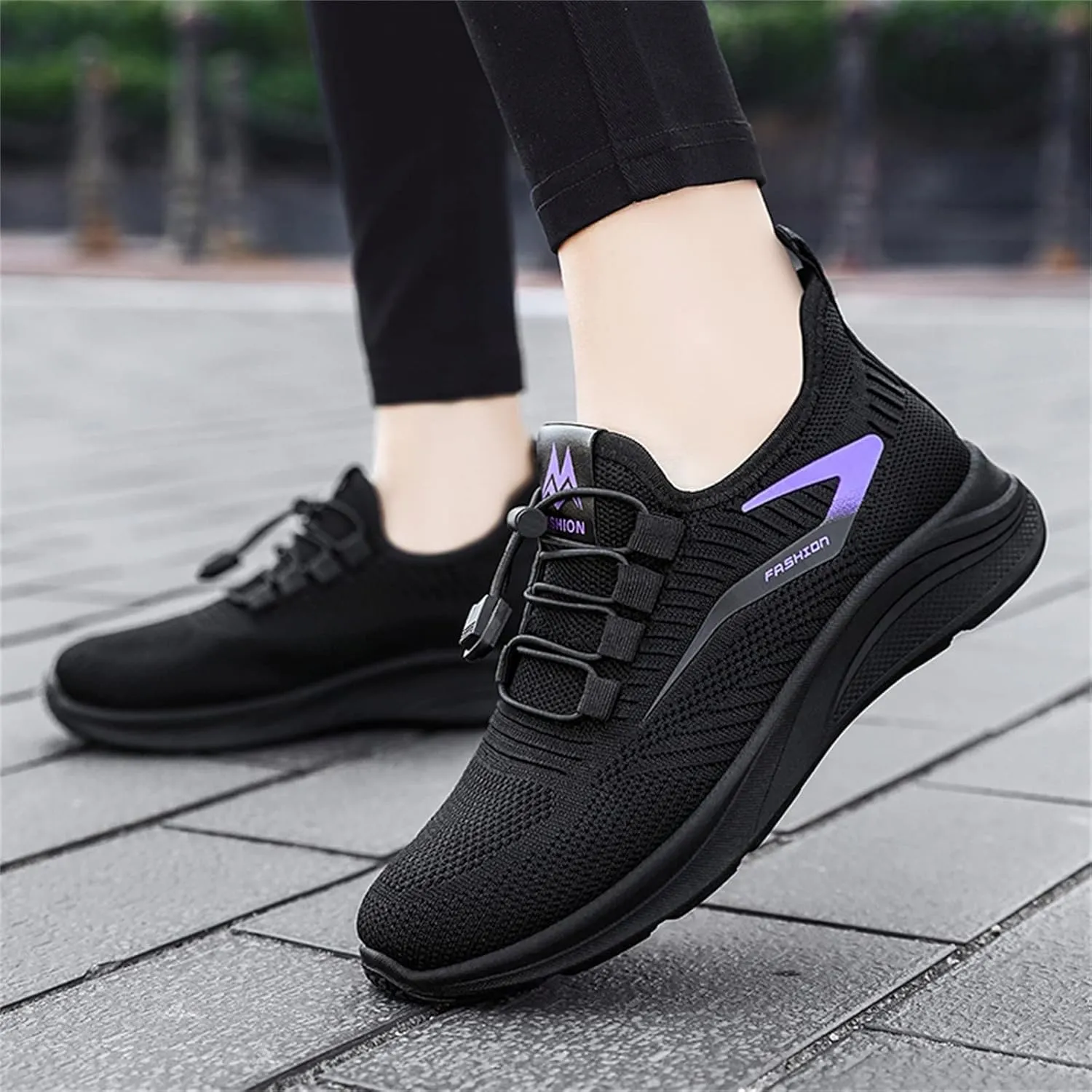 Orthopedic Shoes for Women Slip On Running Shoes Walking Breathable Mesh Knit Sneakers Low Top Comfortable Casual Shoes