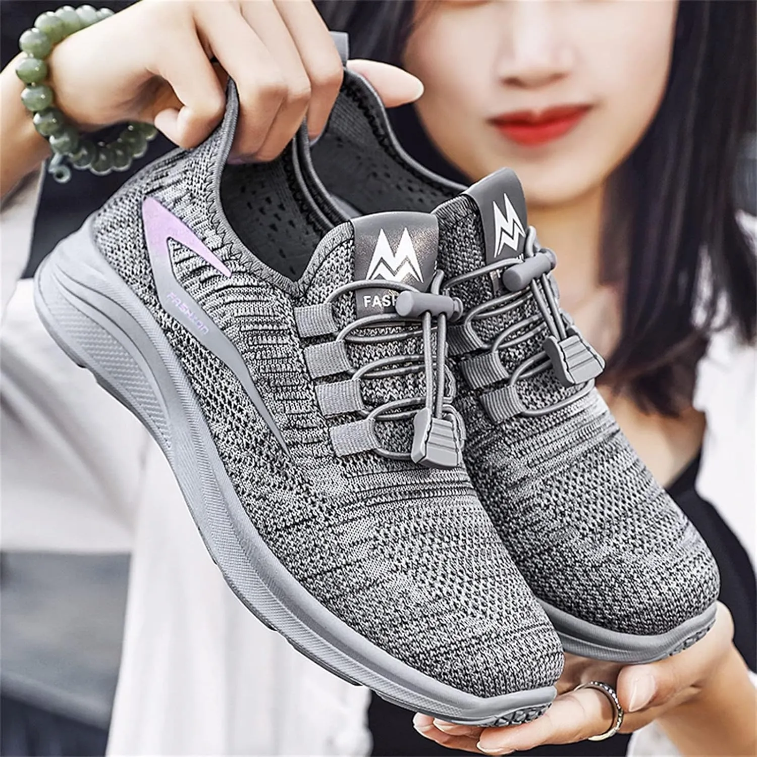 Orthopedic Shoes for Women Slip On Running Shoes Walking Breathable Mesh Knit Sneakers Low Top Comfortable Casual Shoes