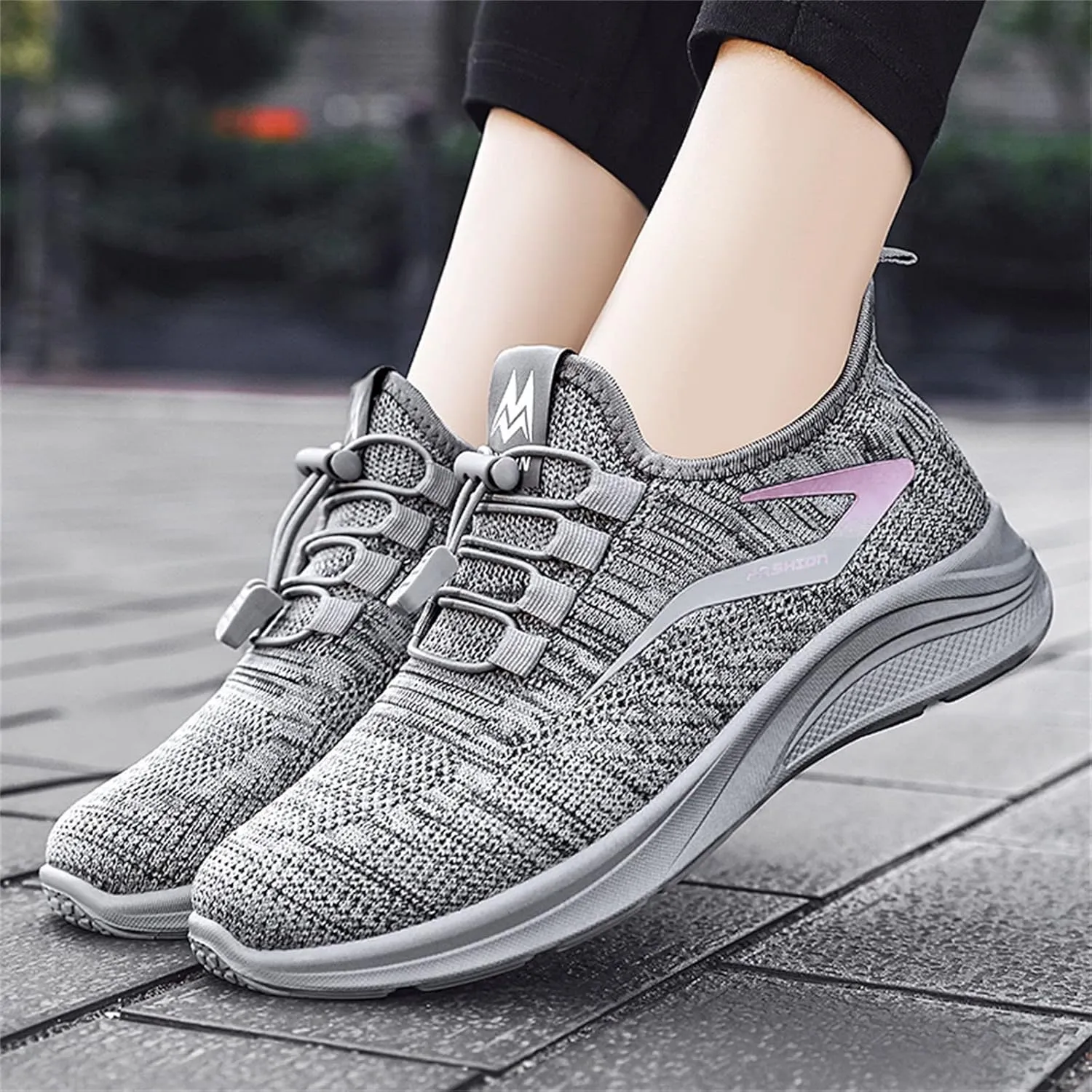 Orthopedic Shoes for Women Slip On Running Shoes Walking Breathable Mesh Knit Sneakers Low Top Comfortable Casual Shoes