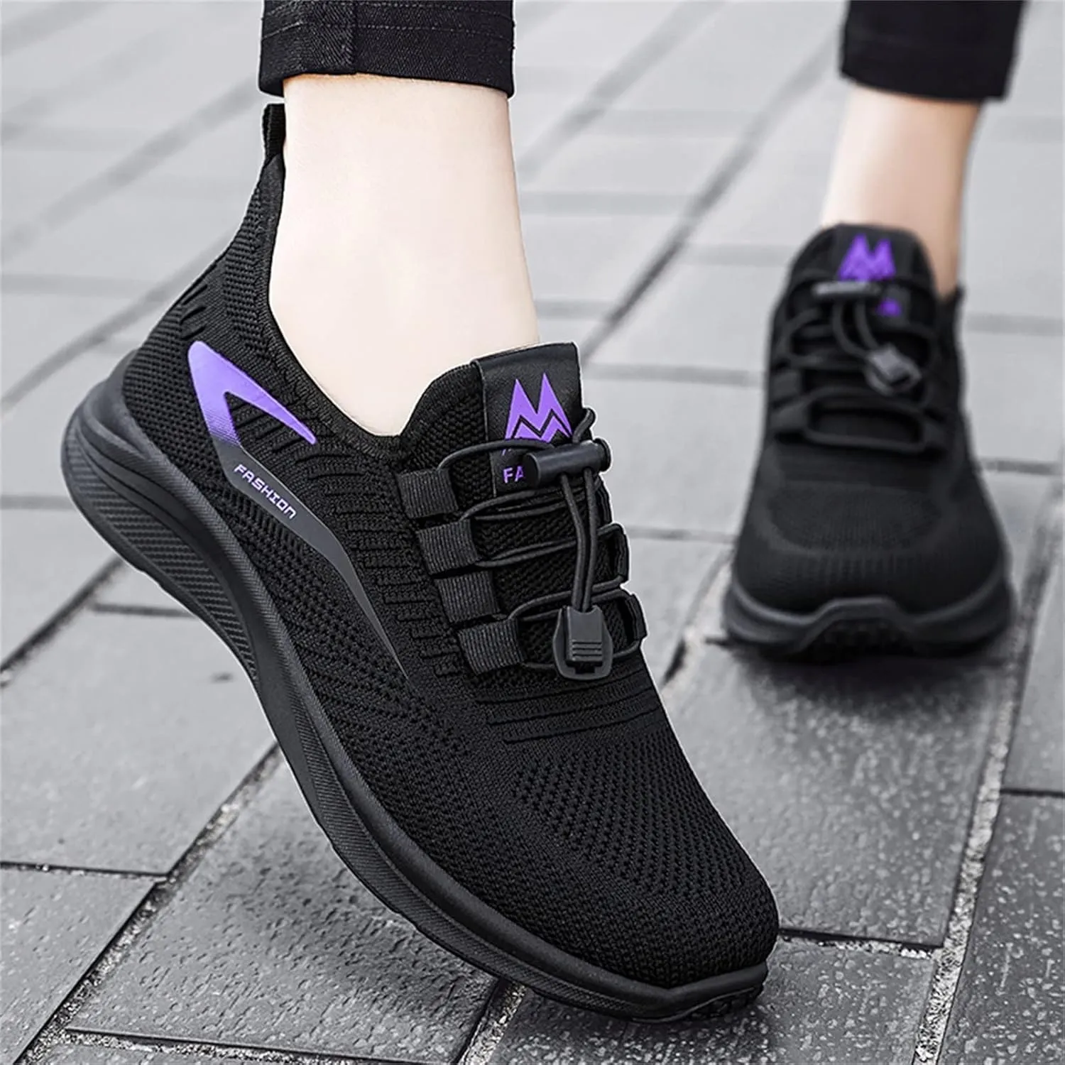 Orthopedic Shoes for Women Slip On Running Shoes Walking Breathable Mesh Knit Sneakers Low Top Comfortable Casual Shoes