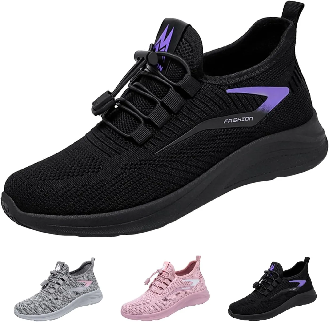 Orthopedic Shoes for Women Slip On Running Shoes Walking Breathable Mesh Knit Sneakers Low Top Comfortable Casual Shoes