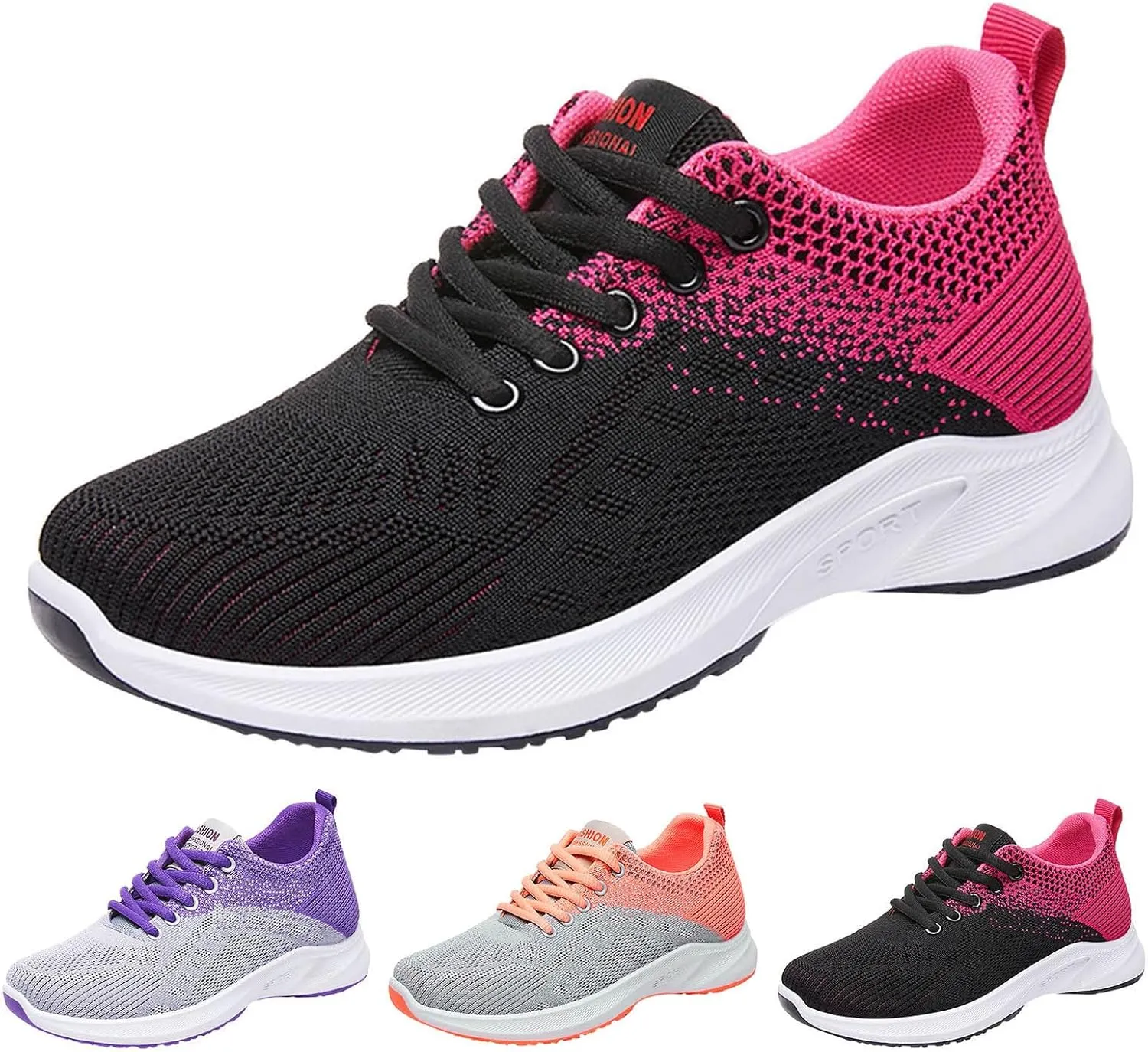Orthopedic Sneakers for Women Breathable Walking Shoes Slip on Trainers Comfortable Casual Ladies Athletic Shoes