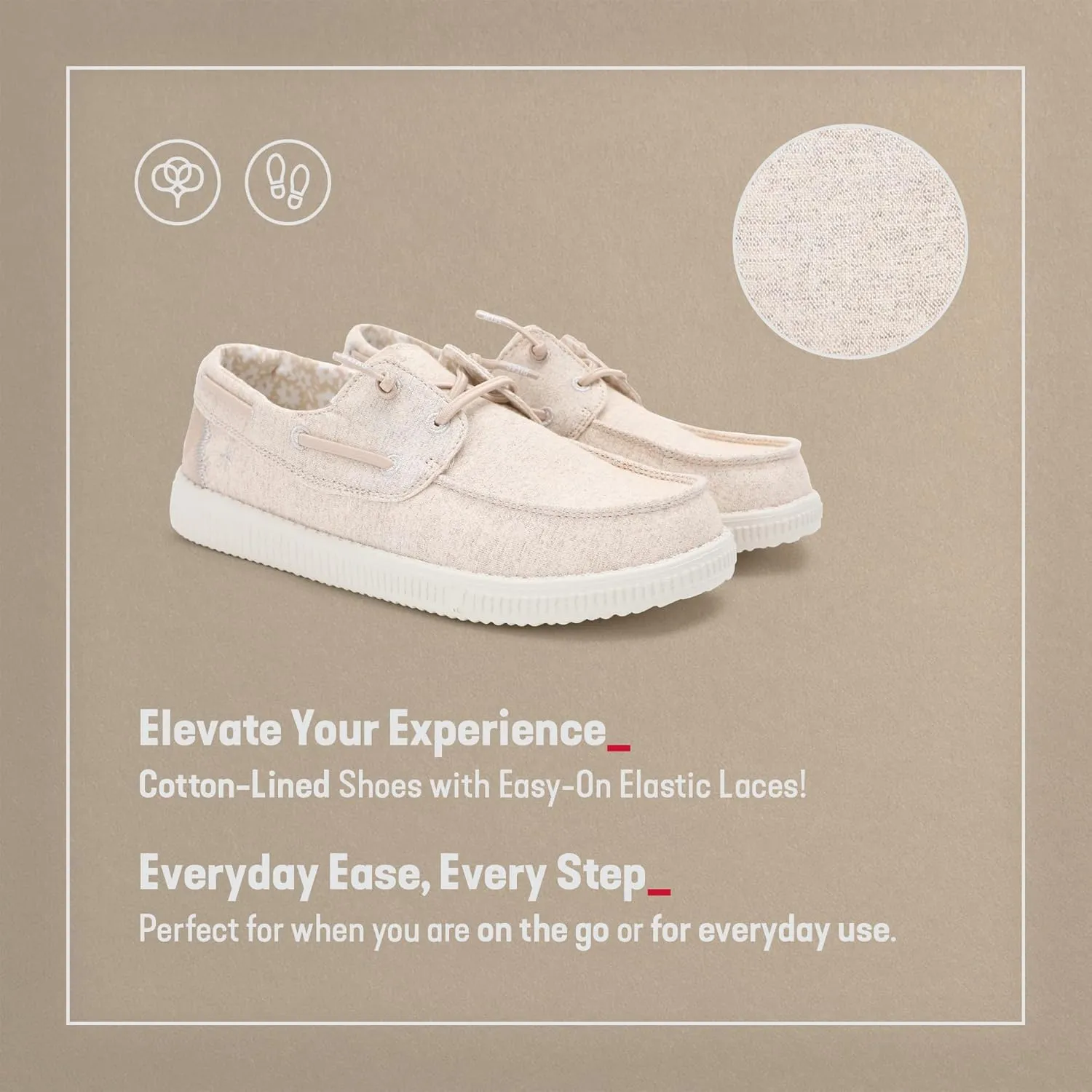 PITAS Santorini Women's Slip-On Shoes | Lightweight Comfortable Casual Shoes | Stylish Daily Wear Loafers for Women | Beige