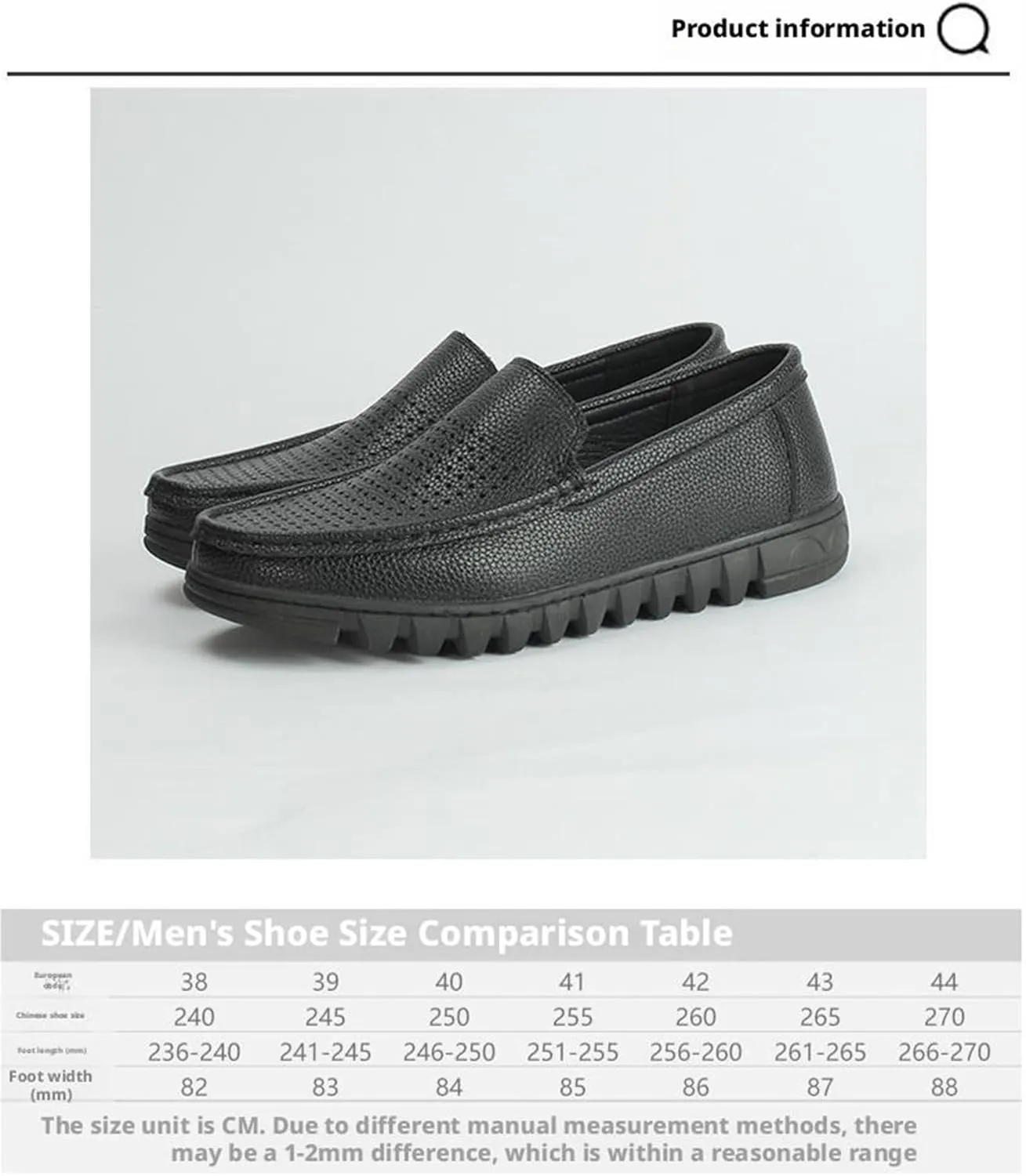 Slip On Lightweight Black Loafer Shoes for Work Man Resistant Arch Support Healthcare Comfortable