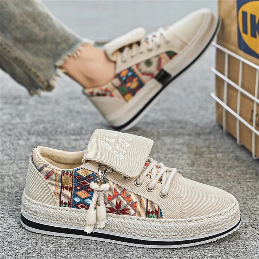 Slip on Low Top Canvas Walking Shoes for Men Breathable Comfortable Casual Shoes Men's Sneaker