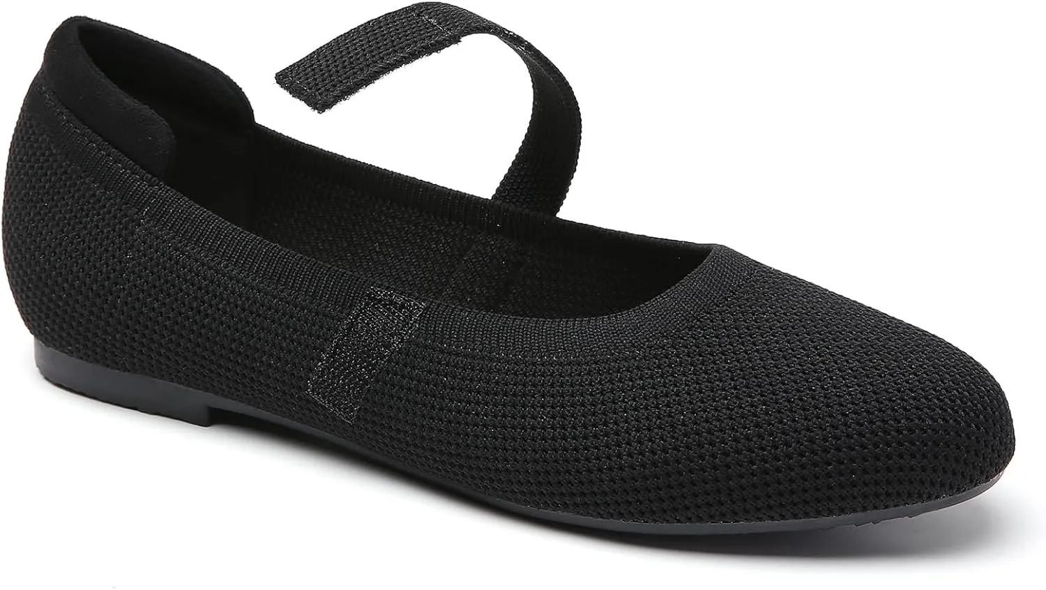 Tilocow Womens Ballet Flats Round Toe Knit Mary Jane Shoes Comfortable Dressy Flats for Women Casual Adjustable Strap Slip On Shoes