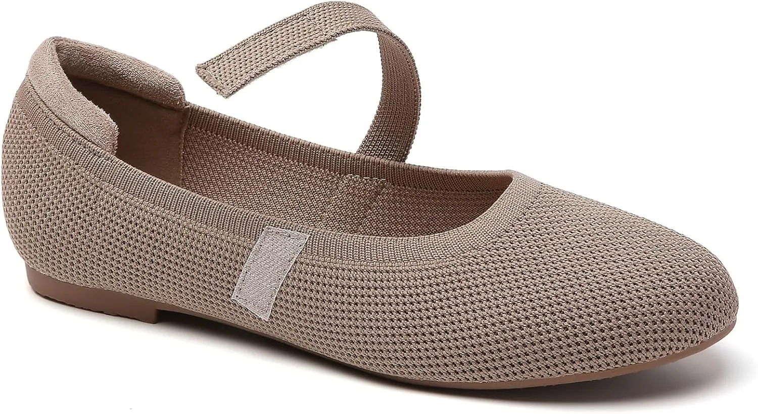 Tilocow Womens Ballet Flats Round Toe Knit Mary Jane Shoes Comfortable Dressy Flats for Women Casual Adjustable Strap Slip On Shoes