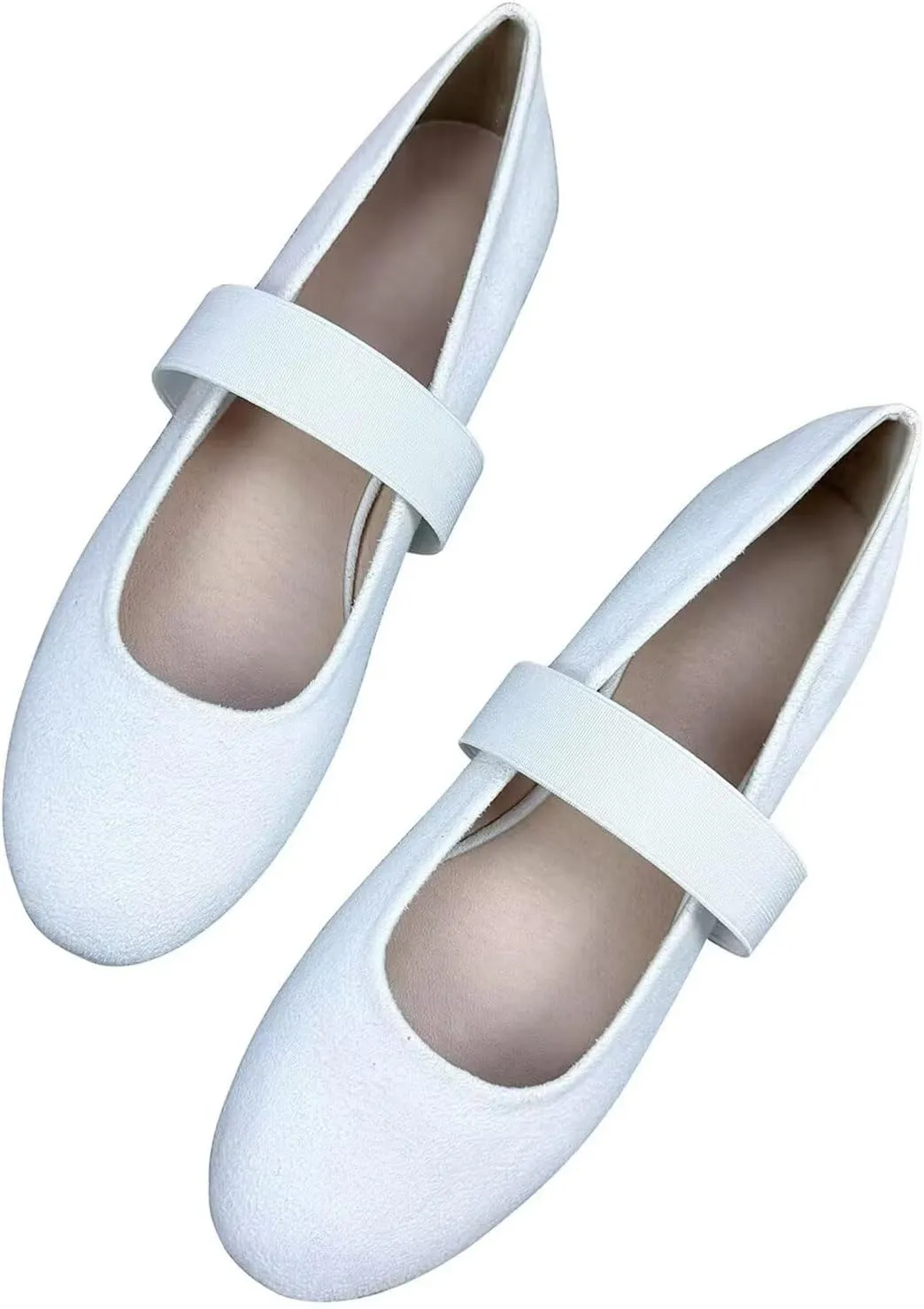 TN TANGNEST Leather Flats for Women Comfortable Round Toe Slip On Ballet Flats Retro Dress Mary Jane Flats