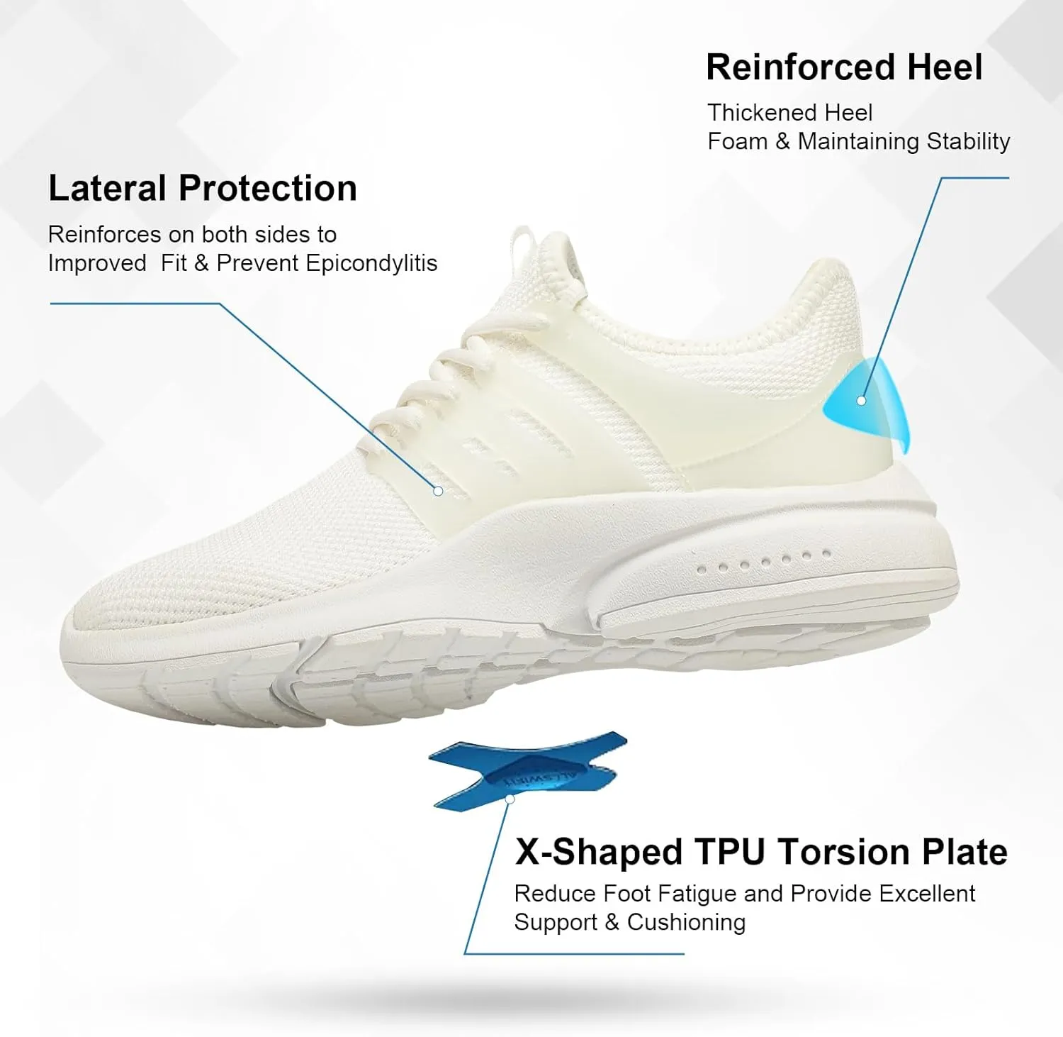 Troadlop Men's Running Shoes Non Slip