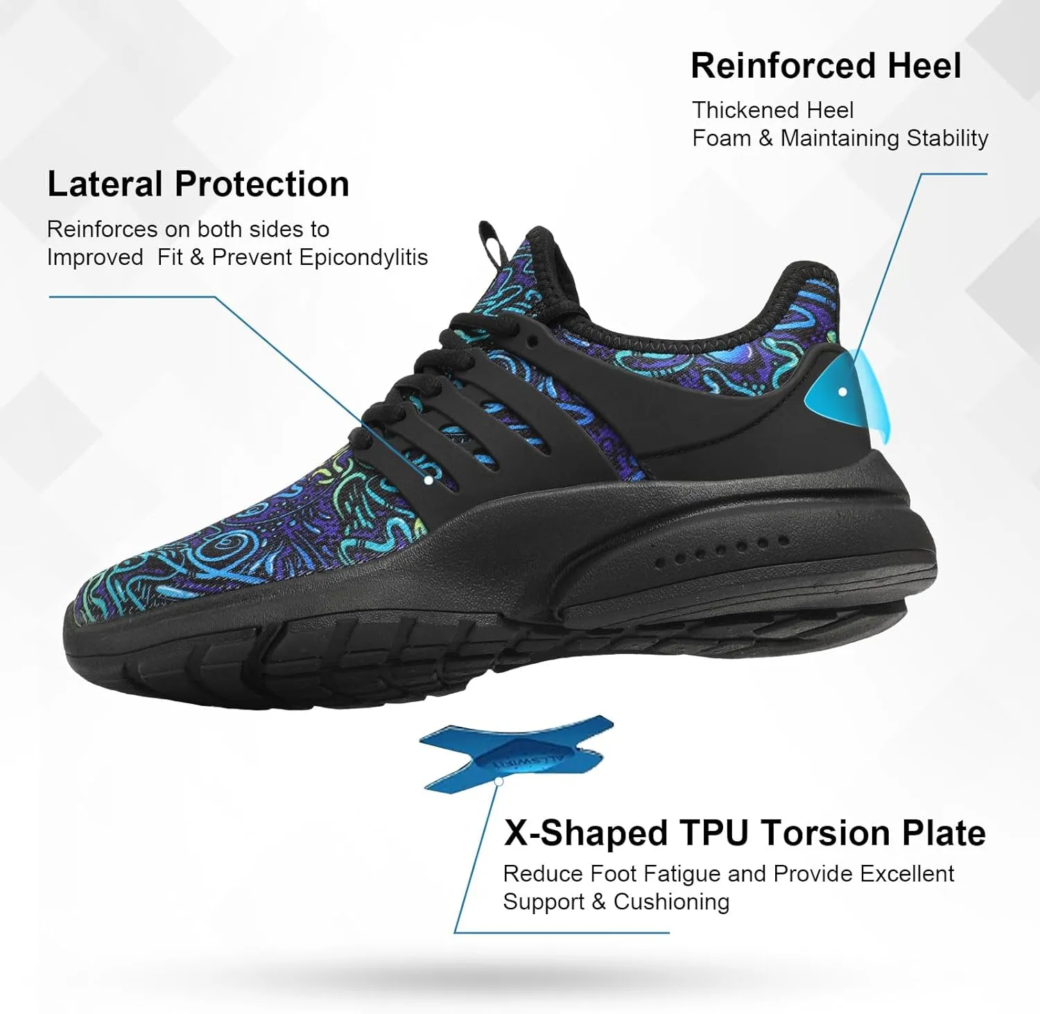 Troadlop Men's Running Shoes Non Slip
