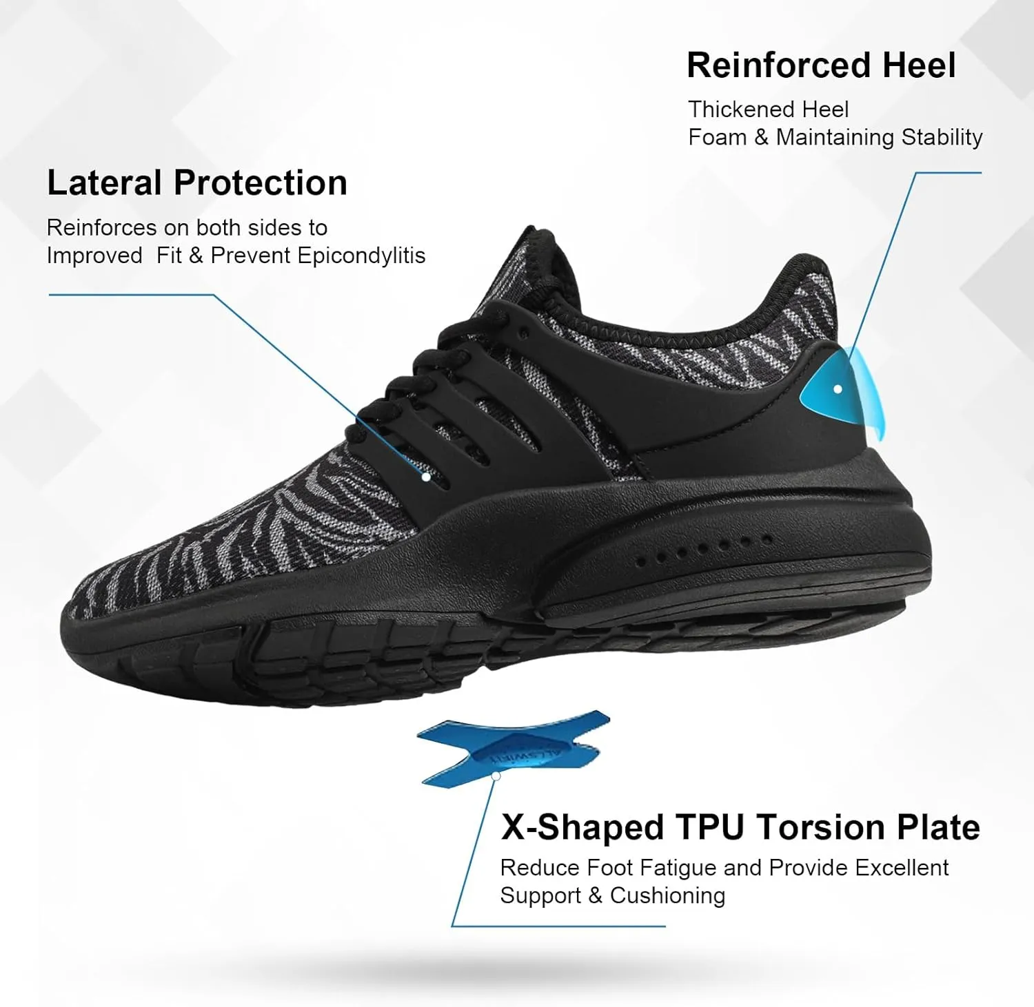 Troadlop Men's Running Shoes Non Slip
