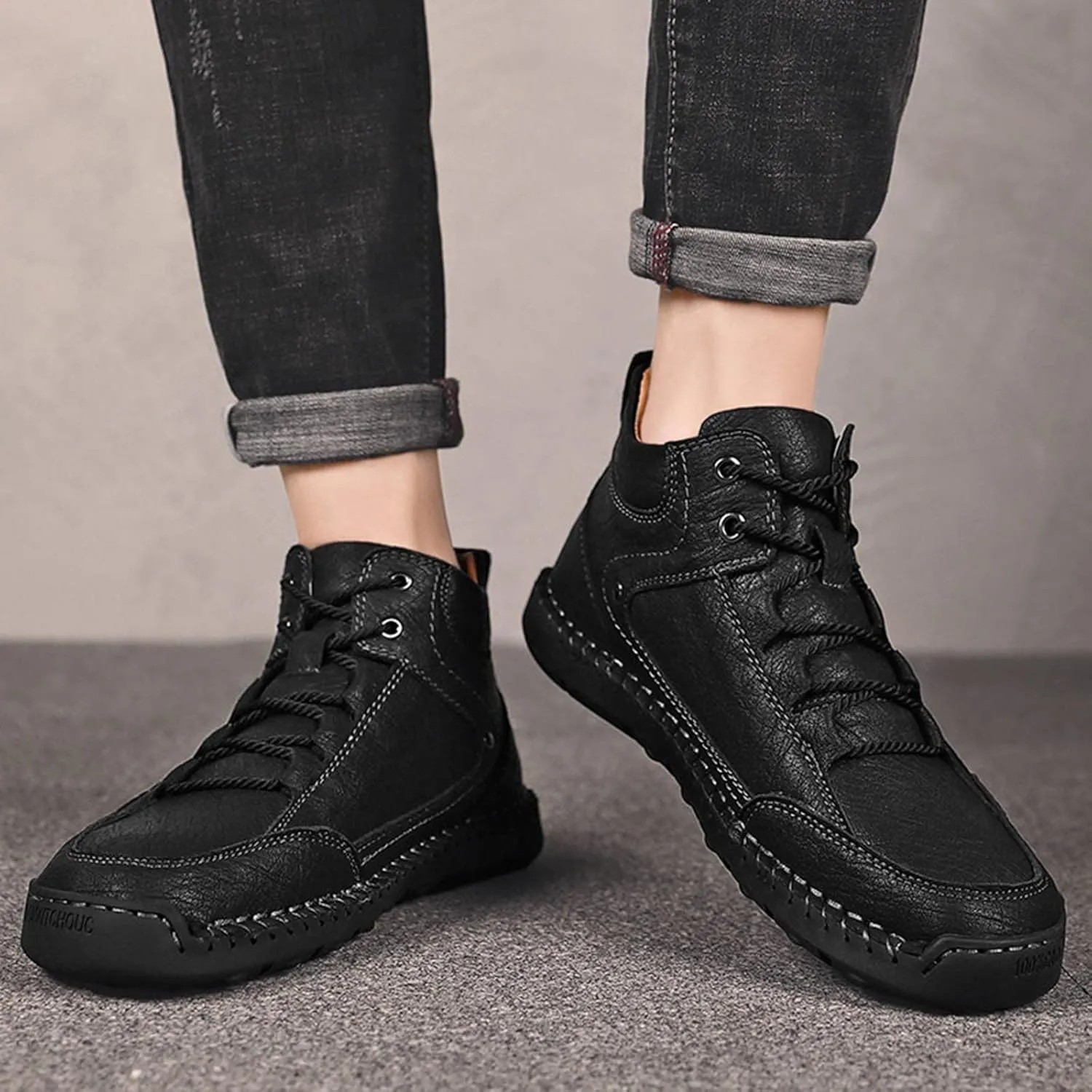 Walking Shoes Tennis Comfortable 2022 New Large Size Border Handmade Retro Stitched Leather Comfortable Casual Shoes