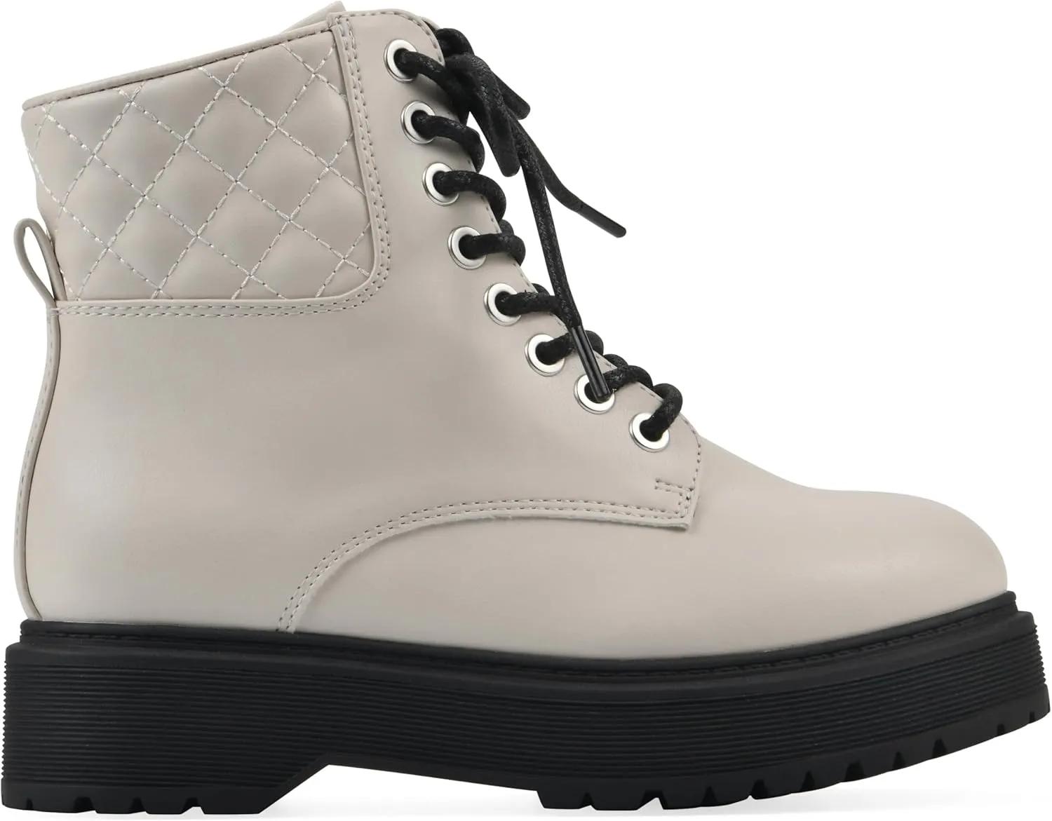 WHITE MOUNTAIN KIDS Girls' Prestan Lace-Up Lug Sole Combat Ankle Bootie