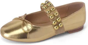 Women' Ballet Flats Round Toe Studded Flats Wide Width Mary Jane Casual Comfortable Ballerina Flat Shoes
