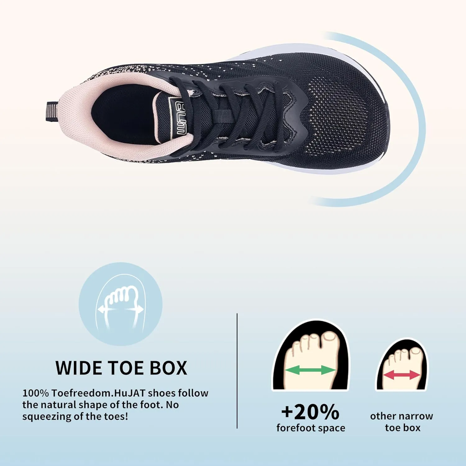 Women Running Shoes Wide Toe Box Air Tennis Walking Sneakers Slip On Comfortable Wide Width Athletic Shoes for Swelling Bunion US Size 6.5-11