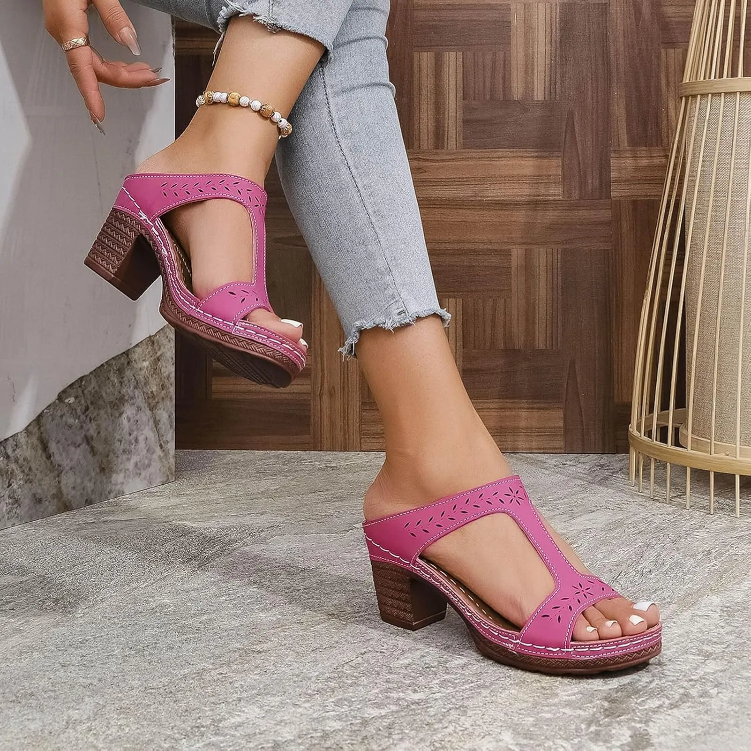 Women's Fashion Slippers Comfortable Open Toe Wedges Casual Outdoor and Beach Wear Perfect Summer Season Womens Zx2