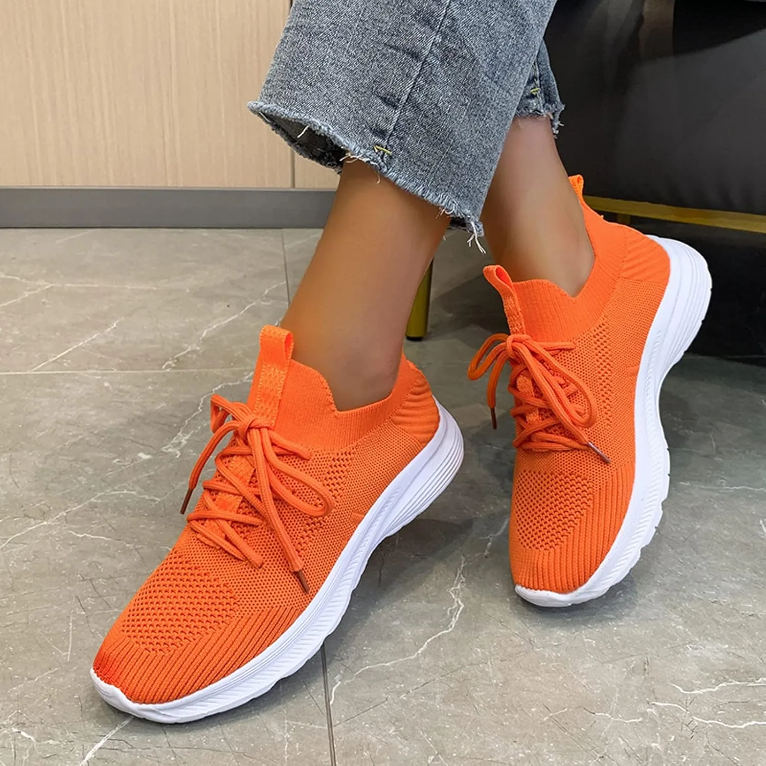 Women's Fashion Sneakers Leather Sneakers for Women Casual Breathable Tennis Shoes Work Shopping Travel