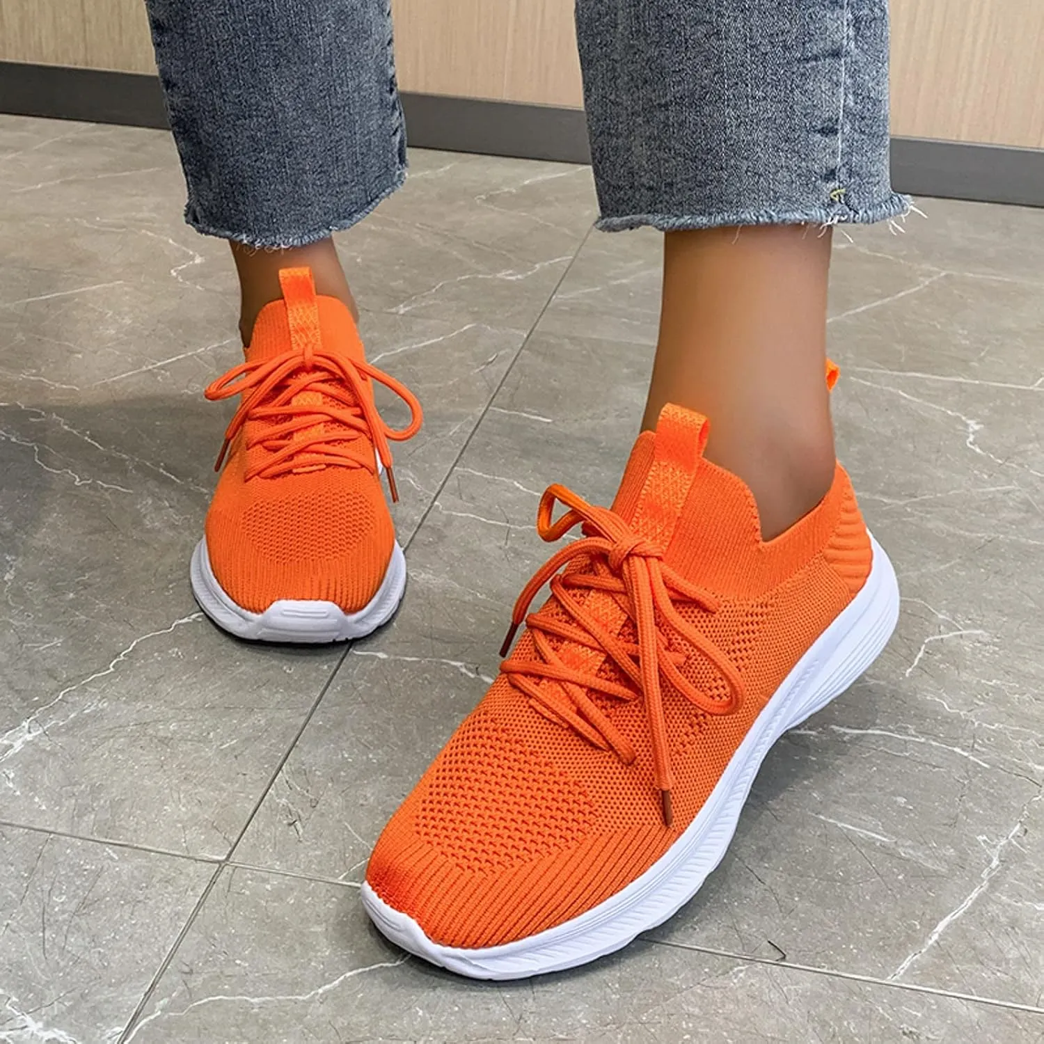 Women's Fashion Sneakers Leather Sneakers for Women Casual Breathable Tennis Shoes Work Shopping Travel