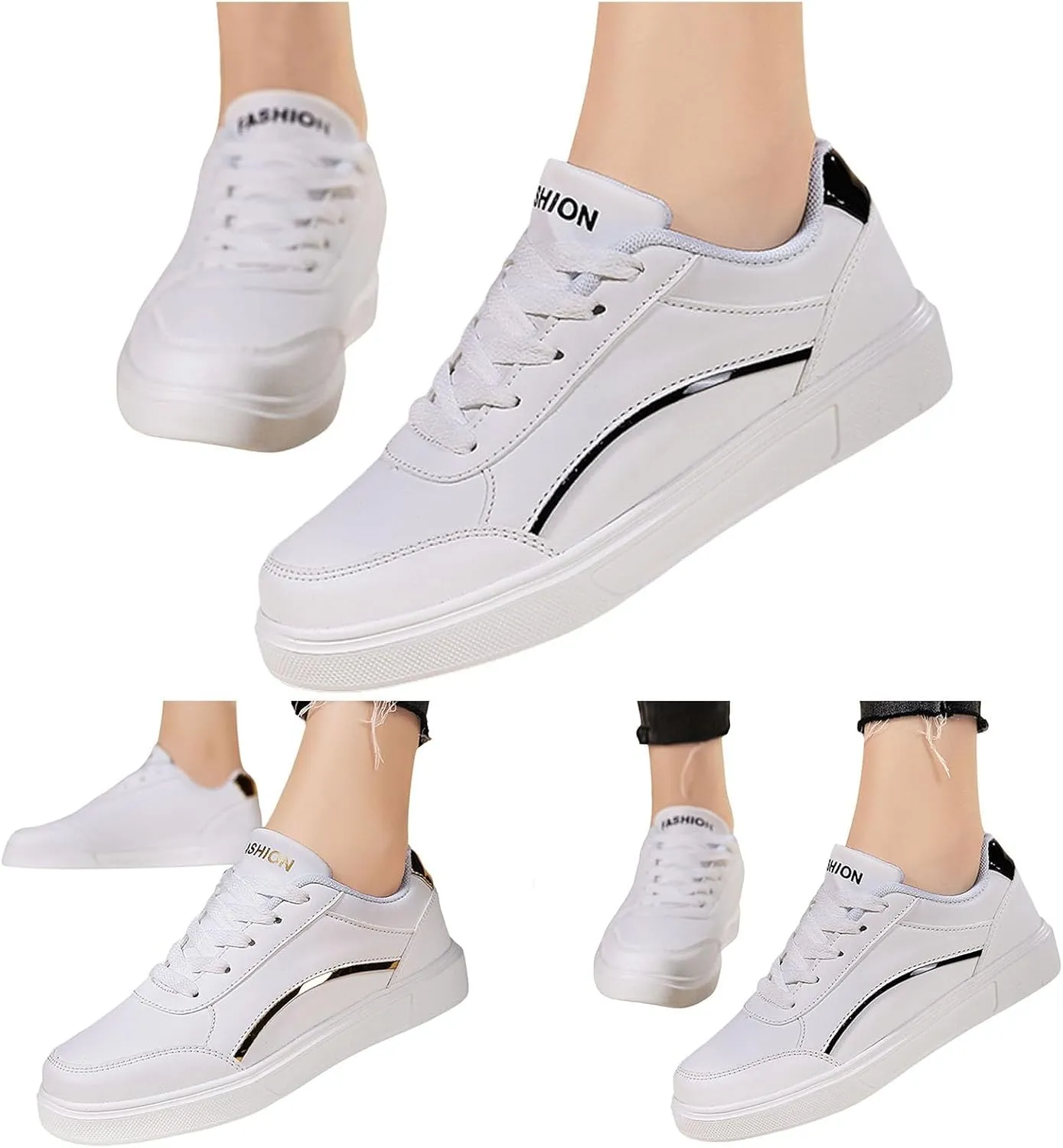 Womens Mesh Orthopedic Sneakers White Womens Tennis Shoes Low Top Casual Sneakers for Women Gym Shoes for Women