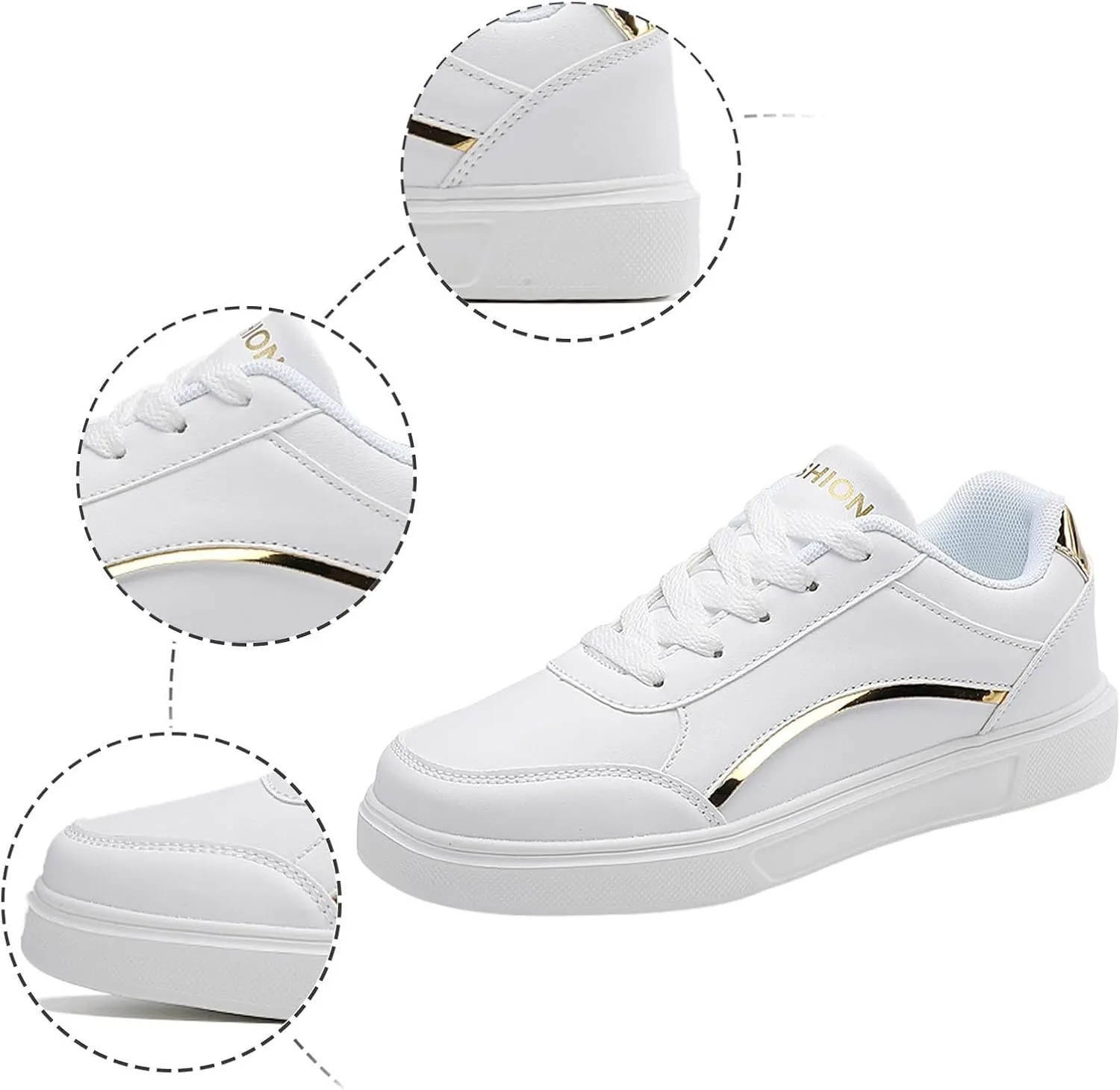 Womens Mesh Orthopedic Sneakers White Womens Tennis Shoes Low Top Casual Sneakers for Women Gym Shoes for Women