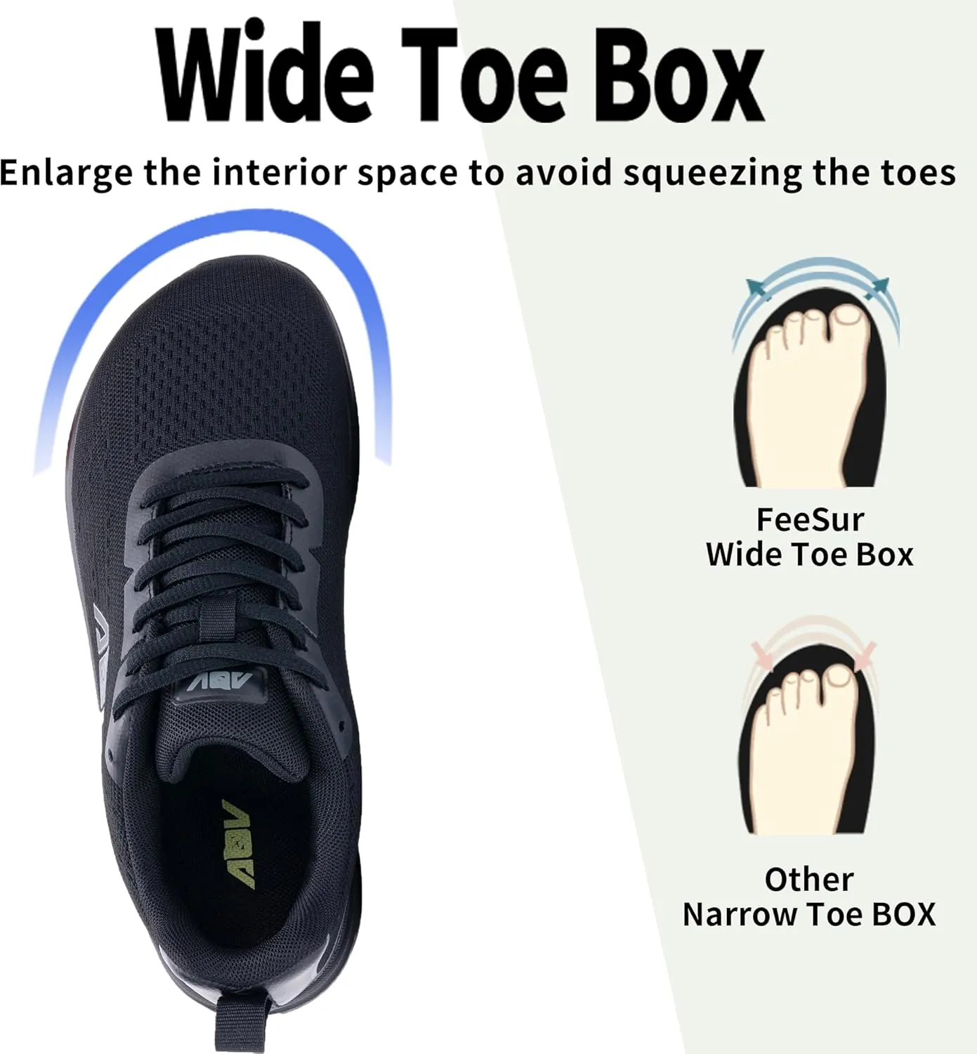 Womens Wide Toe Box Shoes Arch Support Walking Shoes Orthotic Wide Air Tennis Sneakers for Plantar Fasciitis
