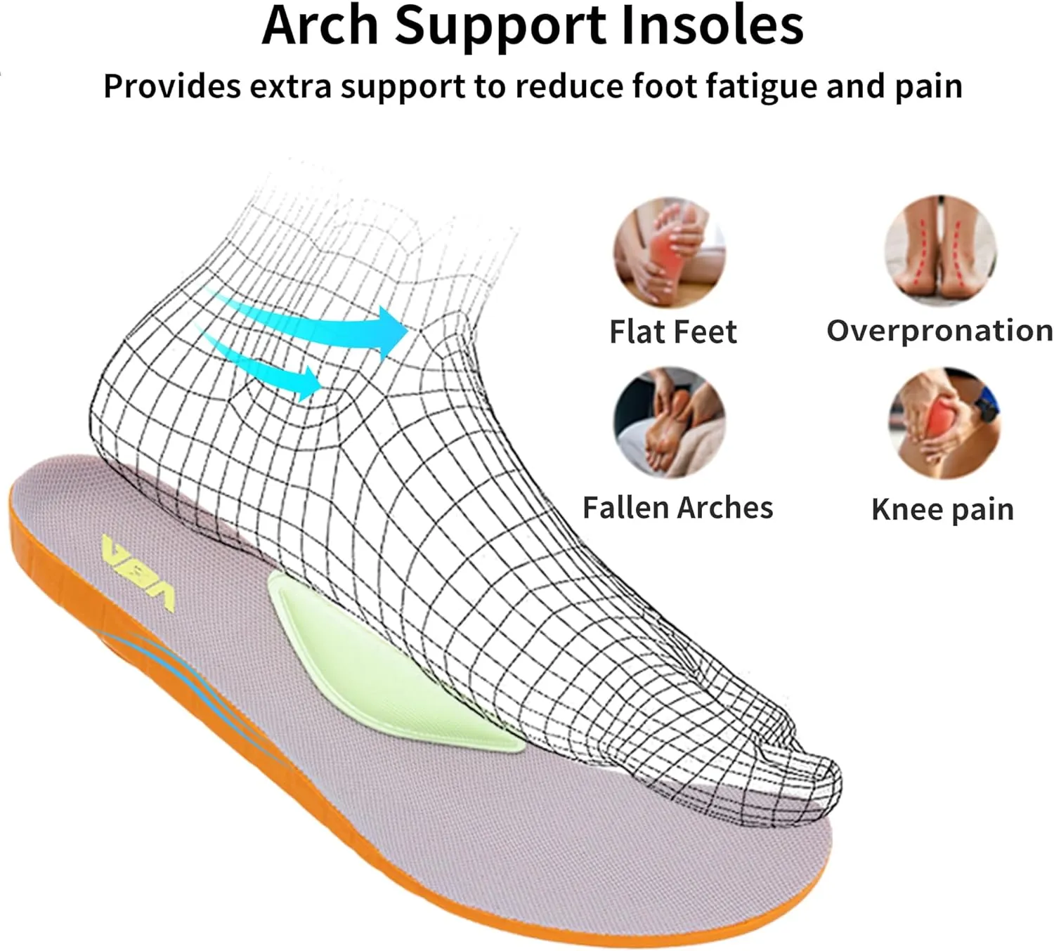 Womens Wide Toe Box Shoes Arch Support Walking Shoes Orthotic Wide Air Tennis Sneakers for Plantar Fasciitis