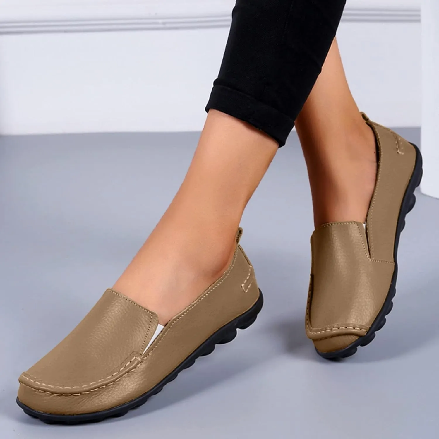 Work Flats for Women Office Wide Loafers Comfortable Casual Shoes Orthopedic Dress Shoes Ladies Walking Sneakers